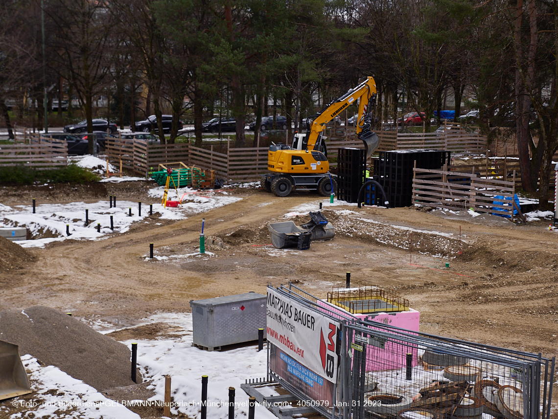 31.01.2023 - Baustelle Haus für Kinder in Neuperlach